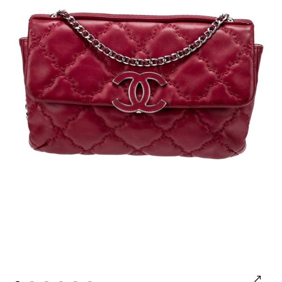 CHANEL Handbags - Chanel Burgundy Quilted Shoulder Bag